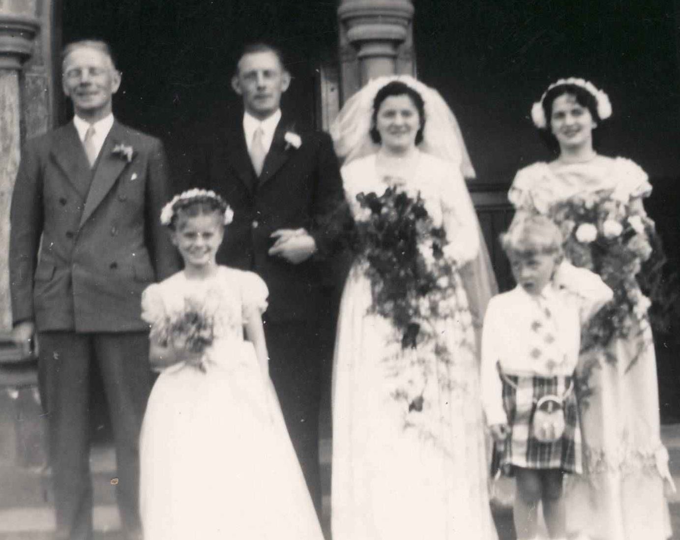 Florence Gilles' Wedding - c1945 - Cromarty Archive